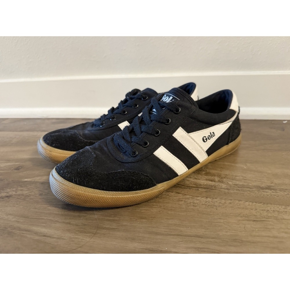 Gola Badminton Mesh Sneakers | Black/Off-White/Gum | Women's Size 8 EU 39